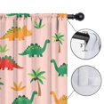 thumbnail image 4 of Blackout Kids Curtains,Pink Cartoon Dinosaurs Palms Pattern Childrens Insulated Curtains Set Of 2,Bedroom Essentials,Toddler Room Decor 52"x84", 4 of 5