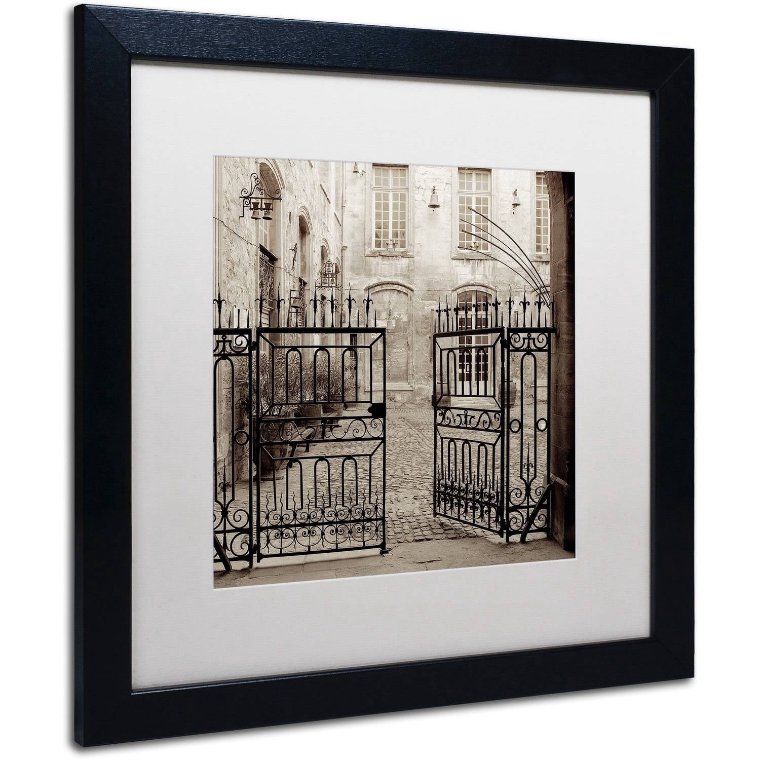 Trademark Fine Art "Avignon II" Canvas Art by Alan Blaustein, White Matte, Black Frame
