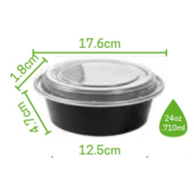 Contenedor circular para microondas
