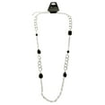 thumbnail image 3 of Mi Amore Long, Silver-Tone Necklace With Black Faceted Accents TMN824, 3 of 3