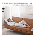 thumbnail image 5 of 8” Knee Pillow for Back Sleeping Memory Foam Triangle Wedge Pillow for Knee Support,Leg Elevation , White, 5 of 5