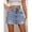 Light Wash, variant on Light Wash Ripped Distressed Denim Mini Skirt With Frayed Hem And Pockets