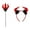 Red, variant on Halloween Devil Headband & Wand Set - Red Glitter Horn Weapon Accessories for Adults & Young Adults Spooky Party Costume Props Supplies Decorations