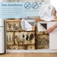 thumbnail image 5 of Farm Animal Cabinet Curtains for Kitchen 32"Wx55"L, Retro Chicken Cow Sheep Pig Pine Trees Silhouette Farmhouse Pantry Curtain Skirt Magic Tape Curtains Privacy Panel for Utility Closet Bathroom, 5 of 9