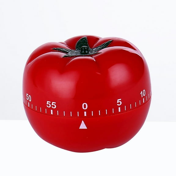 Masteelf Tomato Shape Mechanical Rotate Timer Household Countdown Timer Manual Cooking Kitchen Reminder (Large Size)