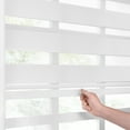 thumbnail image 5 of Eclipse Zebra Shades, Cordless Roller Shades, Light Filtering Window Shades, 34 in Wide x 72 in Long, White, 5 of 9