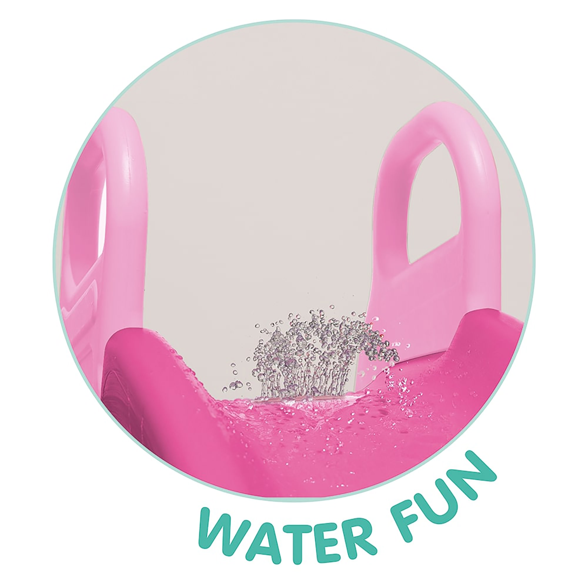 Dolu: Big Water Slide - Unicorn - Pink & Blue, Hose Hookup, 3 Step Ladder, Wet & Dry, Indoor-Outdoor, Plastic Playground Equipment Toy, Kid-Toddler 2+
