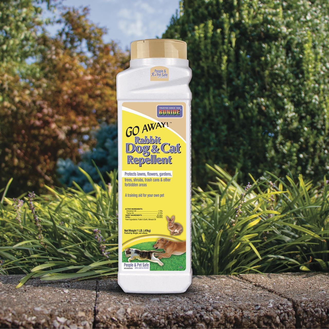 Bonide Go Away! 1 lb Rabbit, Dog & Cat Repellent Granules Ready-to-Use