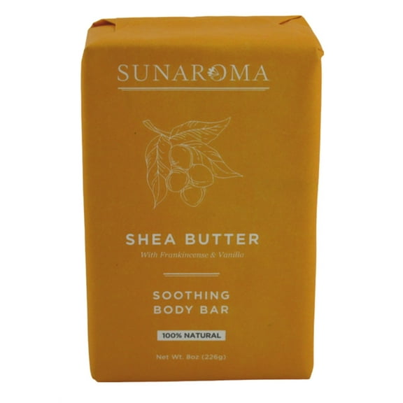 Sunaroma Soap Bar Shea Butter 8oz (Pack of 3)