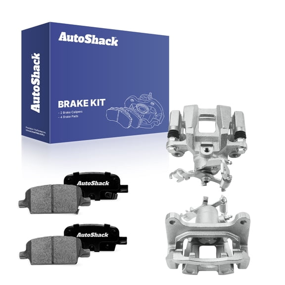 AutoShack Rear Brake Calipers   Ceramic Brake Pads Replacement for 2016-2022 Chevrolet Malibu 6-PC Kit