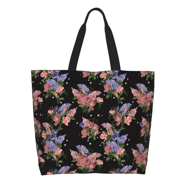 Easygdp Bouquet Bolsas Tote para Mujer, Bolsos de Hombro para Viaje, Bolsos de Mano de Gran Capacidad para Compras y Trabajo