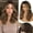Caramel Brown Highlights Blonde, variant on Wigs for Women Synthetic Layered Wavy Glueless Wig Curtain Bang Style, Realistic Scalp Look, Natural Lace Hairline, 18 Inch Layered Volume, Heat Resistant Fiber, Daily Wear,Ash Blonde Balayage