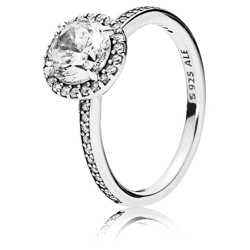 Ring in sterling silver w/claw-set clear CZ Ring sz 48 196250CZ-48