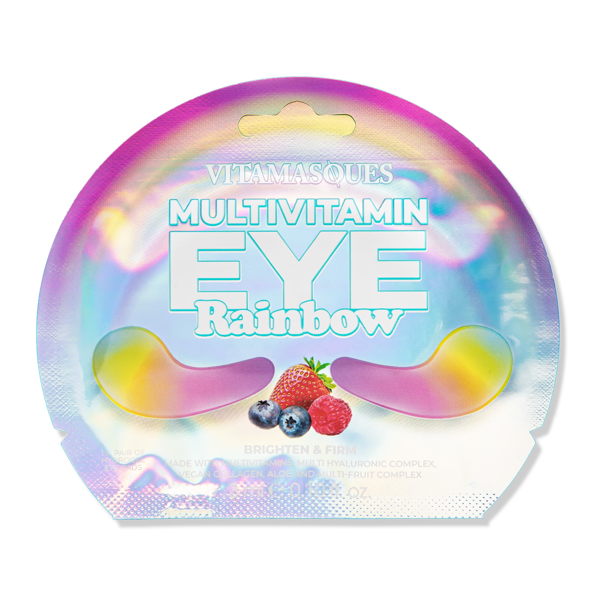 (2 pack) Vitamasques Multivitamin Rainbow Hydrogel Eye Pads, One Count