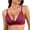 Wine, variant on Lace Bralettes for Women Simple Soft Basic Comfortable Breathable Lace Jacquard Bras Adjustable Thin Strap V Neck Unpadded Triangle Everyday Bra