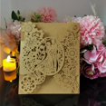 thumbnail image 1 of Tarjeta de invitación de boda de 50 piezas, tarjetas de felicitación de bolsillo con flores para novia y novio, suministros de decoración para fiestas, 1 of 4