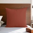 thumbnail image 4 of Throw Pillow Covers 16x16 Inch, Pure Burnt Ochre Decorative Pillow Cases for Couch Sofa Bed, Modern Solid Color Minimalist Art Cotton Linen Square Home Decor Pillowcases with Hidden Zipper, 4 of 6