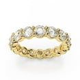 thumbnail image 2 of 3.20 Ct Solitaire Round Natural Moissanite Bands for Women Fine 18K Yellow Gold, 2 of 6