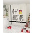 thumbnail image 2 of Christmas Shower Curtain Black Stripes Shower Curtains for Bathroom Decor Merry Christmas Bell for Christmas Decoration Bath Curtains Sets with Hooks Waterproof 72" W x 72" L, 2 of 6