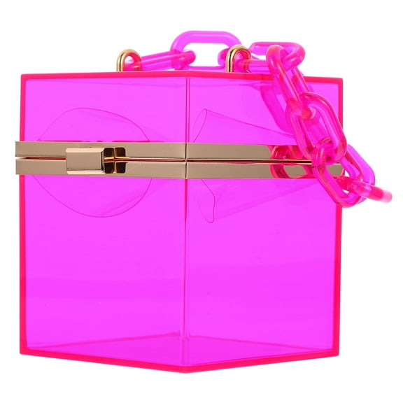 GOOHOCHY  Clear Clutch Purses for Women Acrylic Jelly Bag Square Miss Man