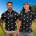 thumbnail image 2 of Aplkyhs Matching Couple Golf Shirts Moisture Wicking Funny Men Women Matching Couple Golf Shirts for Casual Wear Breathable Fabric Lapel Design Soft and Comfortable Black, 2 of 7
