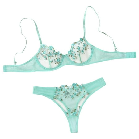 GENGING Lingerie for Women Fashion Women Nightwear SexyLingerie Corset Lace Floral Bralette Bra Two Piece Underwear Tops+Briefs Suit