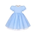 thumbnail image 6 of Girls Dress Blue Easter Egg Hunting Maid Lace Apron Alice Vintage Spring 4 Years, 6 of 8