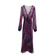 thumbnail image 4 of Robe Maxi Bohème pour Femmes, Robe d'Été Tropicale à Fleurs, Manches Longues, Coupe Ample, Robe de Plage, 4 of 7