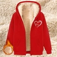 thumbnail image 2 of QHFBli Hoodies for Women Winter Fleece Sweatshirt - Full Zip Up Thick Sherpa Lined Hooded Jacket, 2 of 4