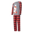 thumbnail image 3 of Christmas Family Matching Pajamas Set, Long Sleeve Santa Claus/Elk Print Tops with Plaid Pants, 3 of 10