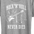 thumbnail image 3 of Instant Message - Rock n' Roll Never Dies - Women's Short Sleeve Graphic T-Shirt, 3 of 6