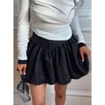 thumbnail image 5 of Women'S Y2k Bubble Skirts Pleated High Waist Puffy A Line Flared Mini Skirt, 5 of 7