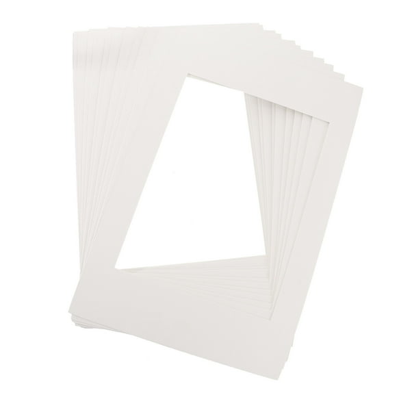 SEWCHICS 30Pcs White Photo Board Mat Premium Picture Frame Supply for Graduation and Travel Photos