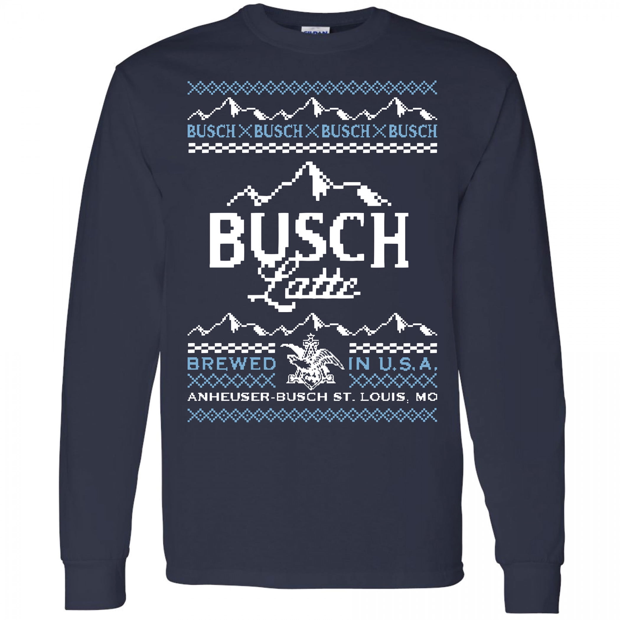 BUSCH Beer Rude Funny T-shirt College Cheap Alcohol Party Long Sleeve Tee 