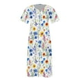 thumbnail image 4 of Awdenio Casual Dresses for Women Summer Short Sleeve Casual Dresses V-Neck Floral Party Dress with Pockets, 4 of 6