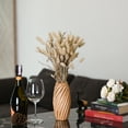 thumbnail image 4 of AeraVida Handcarved Classic Timeless Artistry Spiral Light Brown Mango Tree Wood Flower Vase, 4 of 6