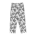 thumbnail image 4 of Xecao Hand Drawn Snake Women's Straight Lounge Pajama Pants: The Epitome of Relaxed Sleepwear, 4 of 9