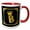 Red/White, variant on 3drose, King, Queen Crown, Rich Frame. Yellow on Black. Decorative Letter B, 11oz Two-tone Black Mug
