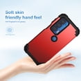 thumbnail image 3 of For Motorola Moto Edge 2021, Slim Dual Layer 3 in 1 Heavy Duty Protection Hybrid Hard PC Soft Silicone Rugged Bumper Anti Slip Full-Body Protective Cases For Motorola Moto Edge 2021, Red, 3 of 7