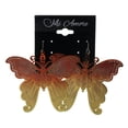 thumbnail image 2 of Butterfly Dangle-Earrings Red & Yellow Colored #LQE2392, 2 of 2