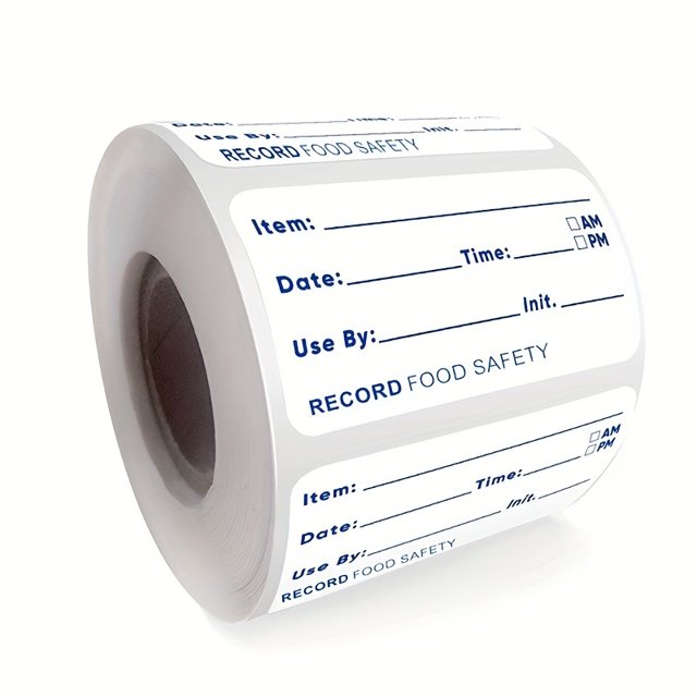 500pcs Roll Kitchen Sticker Refrigerator Freezer Food Storage Date Content Label