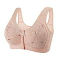 thumbnail image 6 of Amidoa Bras for Women Full Coverage Back Fat Front Closure No Underwire Bralette, Daisy Bra for Seniors Push up Wireless Bra, 6 of 6