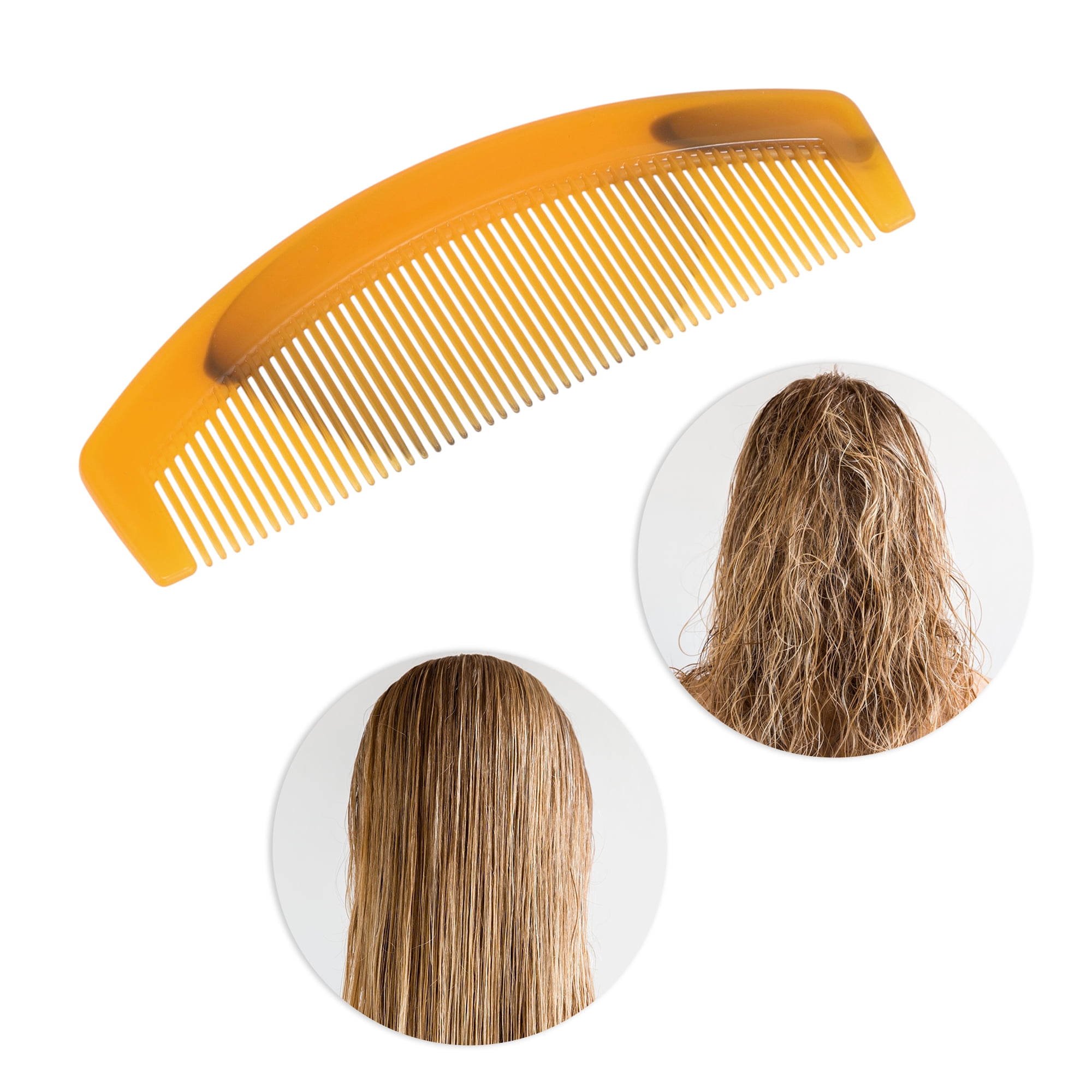 Unique Bargains 1 Pc Women Portable Tendon Comb for Curly Hair in Vibrant Orange Color