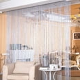 thumbnail image 3 of ODOMY 100x200CM Glitter String Curtains Window Door Curtain Fringe Panels Room Divider for Home Decor, 3 of 9