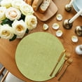thumbnail image 3 of Round Placemats Set of 4 Fruit Green Linen Place Mats Washable Woven Placemat Farmhouse Pure Color Circle Braided Table Mat for Kitchen Dining Table Party Home Decor 15 Inch, 3 of 8