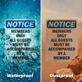thumbnail image 5 of (2 Pack) Members Only All Guests Must Be OSHA Notice Sign 5 Inch X 7 Inch Vinyl Label Decal Sticker Weather Resistant, UV Protected for Workplace, Business, and Construction Site, Made, 5 of 7