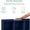 thumbnail image 6 of Bookcase 6-Cube Storage Organizer, 13.5in Shelf Opening, Bookshelf, Toy Storage, Customizable w/ 3 Removable Back Panels – Navy, 6 of 8