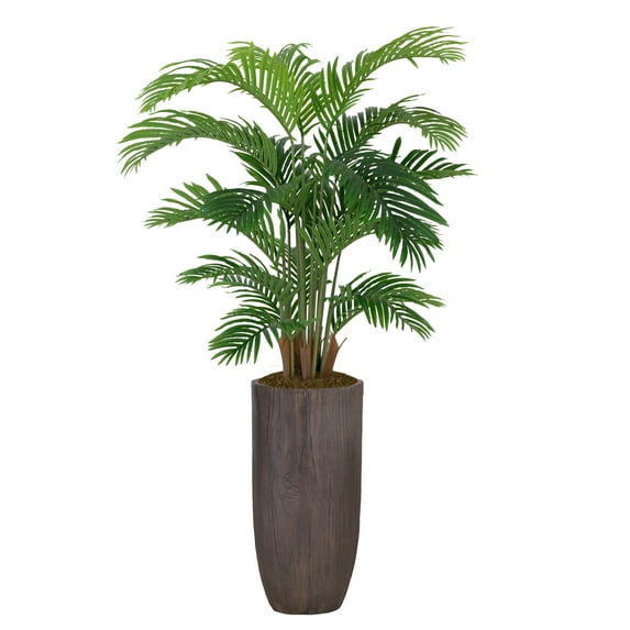 Artificial Faux Real Touch 5.17 Feet Palm Tree With Planter