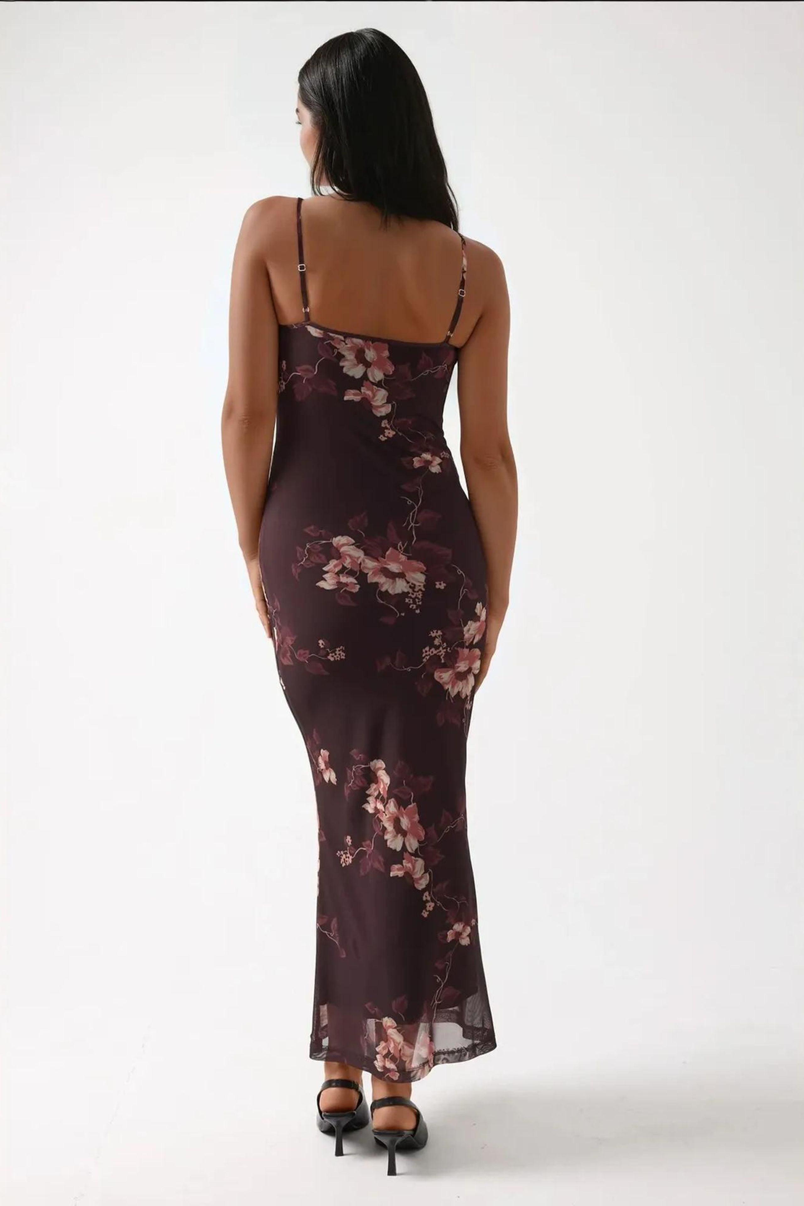Printed Bodycon Maxi Tulle Dress - Walmart.com