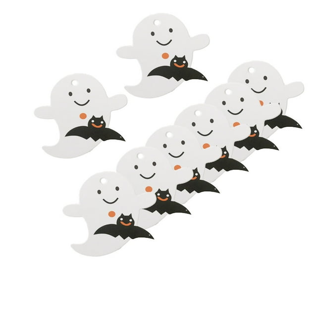 50Pcs Halloween Stickers Candy Decorating Box Hanging Tags Paper Candy Decorating Labels Packaging Bags Decor Kids Gifts Type 4